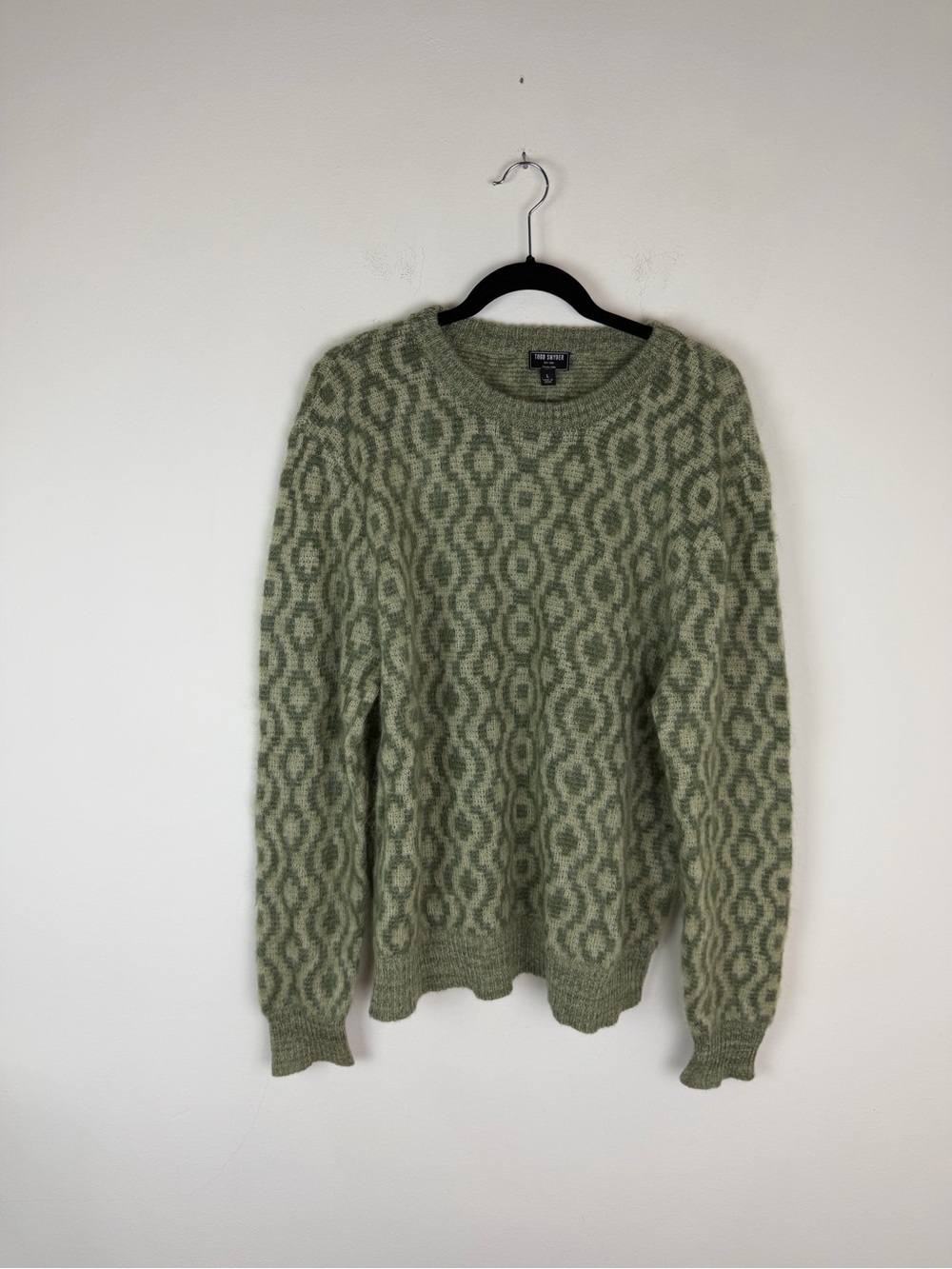 NWT Todd Snyder Men's Green Mohair & Wool-Blend Sweater Size L